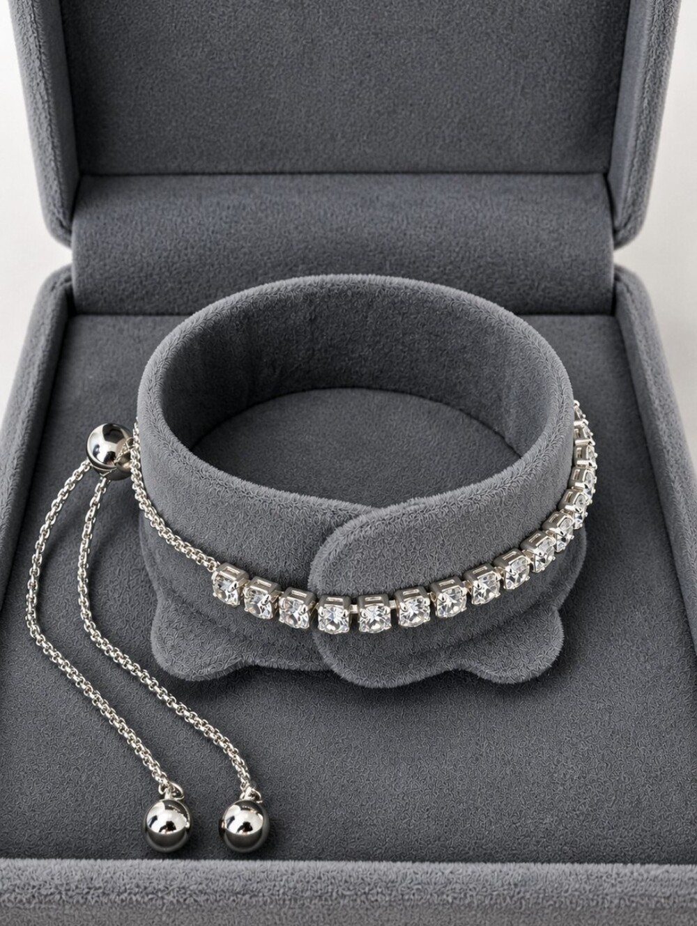 NEW Classic Bohemian Sterling Silver Sparkling Tennis Bracelet Sz 6-10"